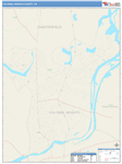 Colonial Heights County Wall Map Color Cast Style